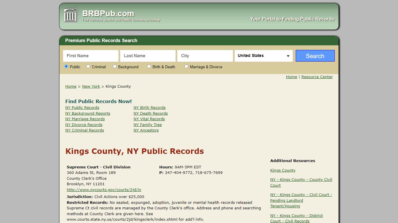 Kings County Public Records | Search New York Government Databases